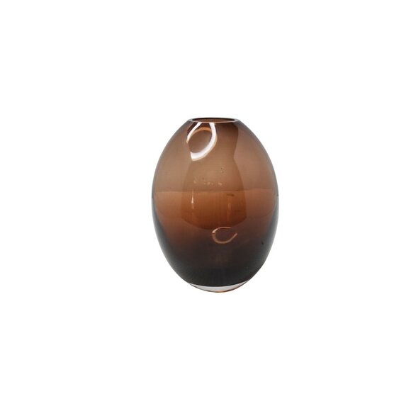 Vintage Mid-Century Glass Aroma Diffuser/ Bud Vase In Ombre Brown Tones - Picture 1 of 5